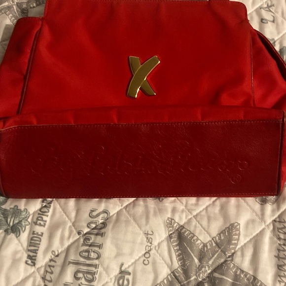 Paloma Picasso Red Shoulder Bag with Gold Detail - Picture 3 of 4